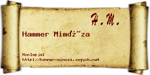Hammer Mimóza névjegykártya